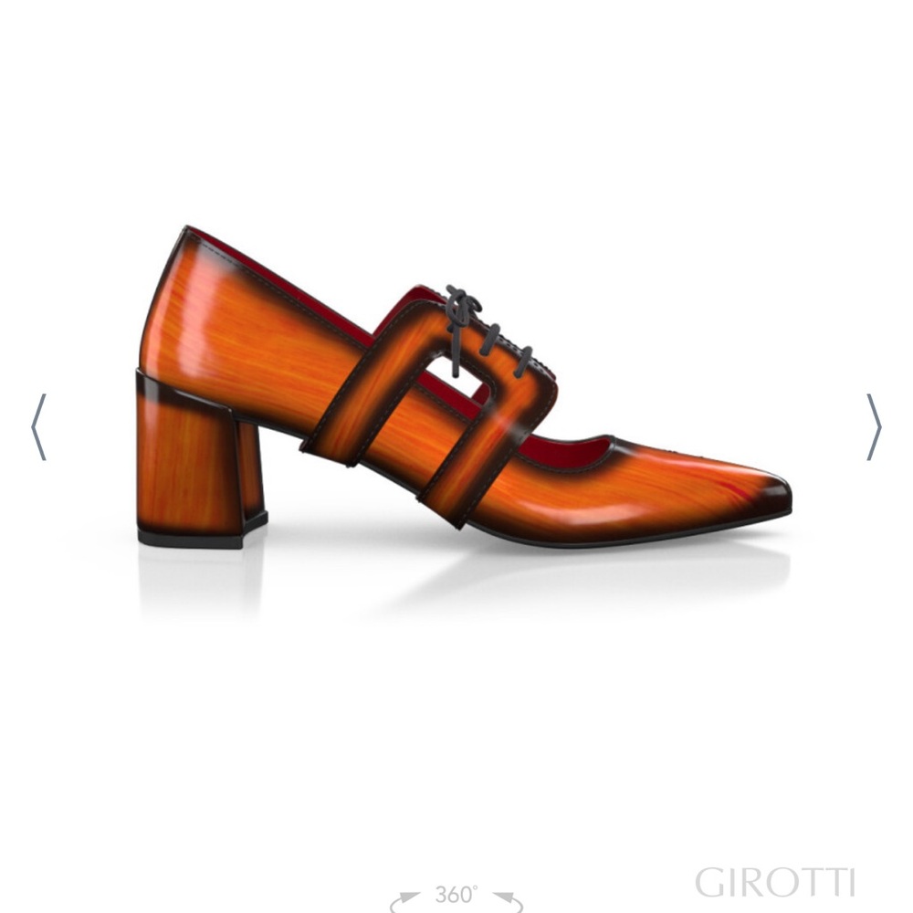 Girotti Orange Mary Jane Heels